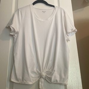Madewell front tie cotton tee